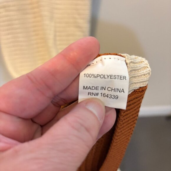 Petal and Pup Crochet Knit Halter Maxi Dress Tan Cream Rust - Picture 8 of 12